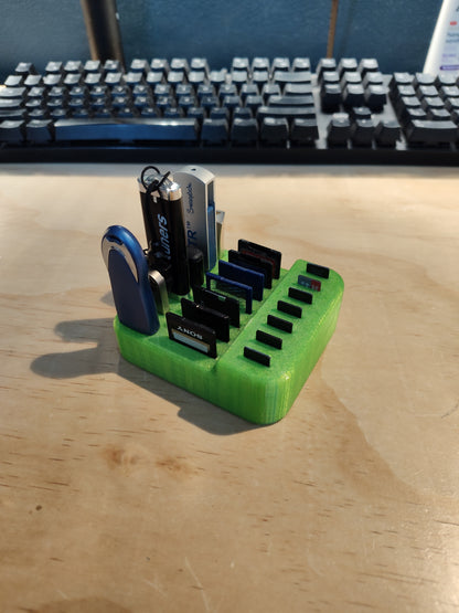 Multimedia SD Card Organizer USB Drive